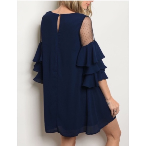 Little Navy Blue Dress - Picture 2 of 4